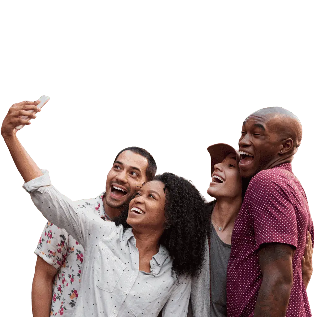 selfie two couples influencers